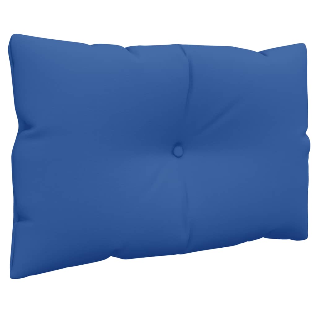 Coussin de palette 3 pcs. bleu roi tissu