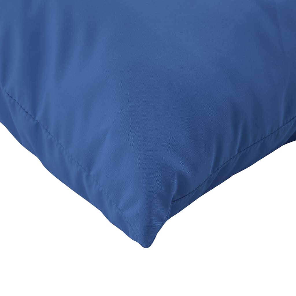 Coussin de palette 3 pcs. bleu roi tissu