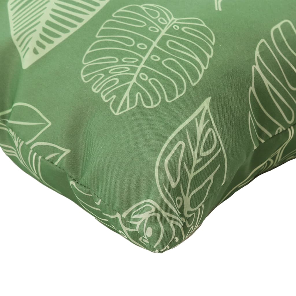 Coussins de palette 3 pcs Tissu Oxford motif feuille