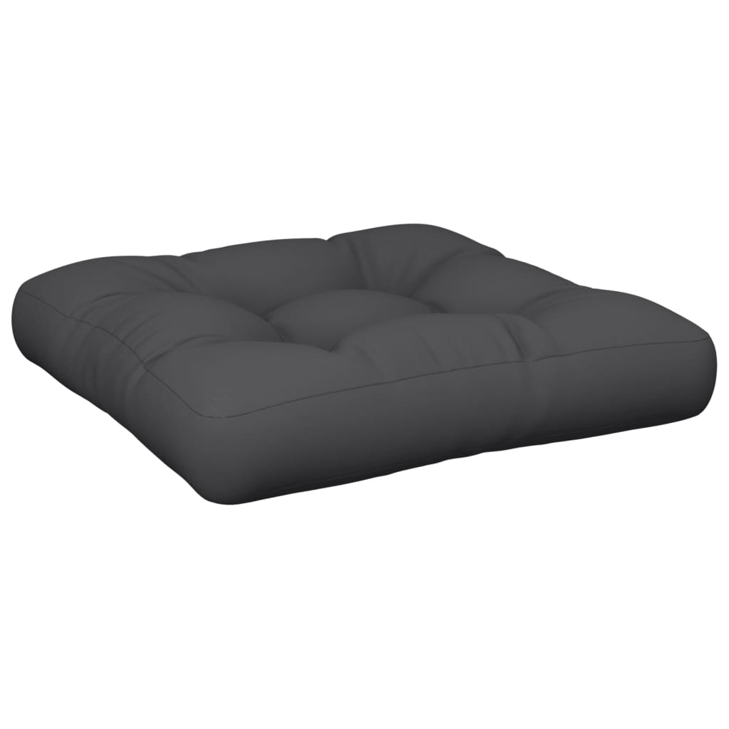 Coussin de palette Noir 60x61,5x10 cm Tissu