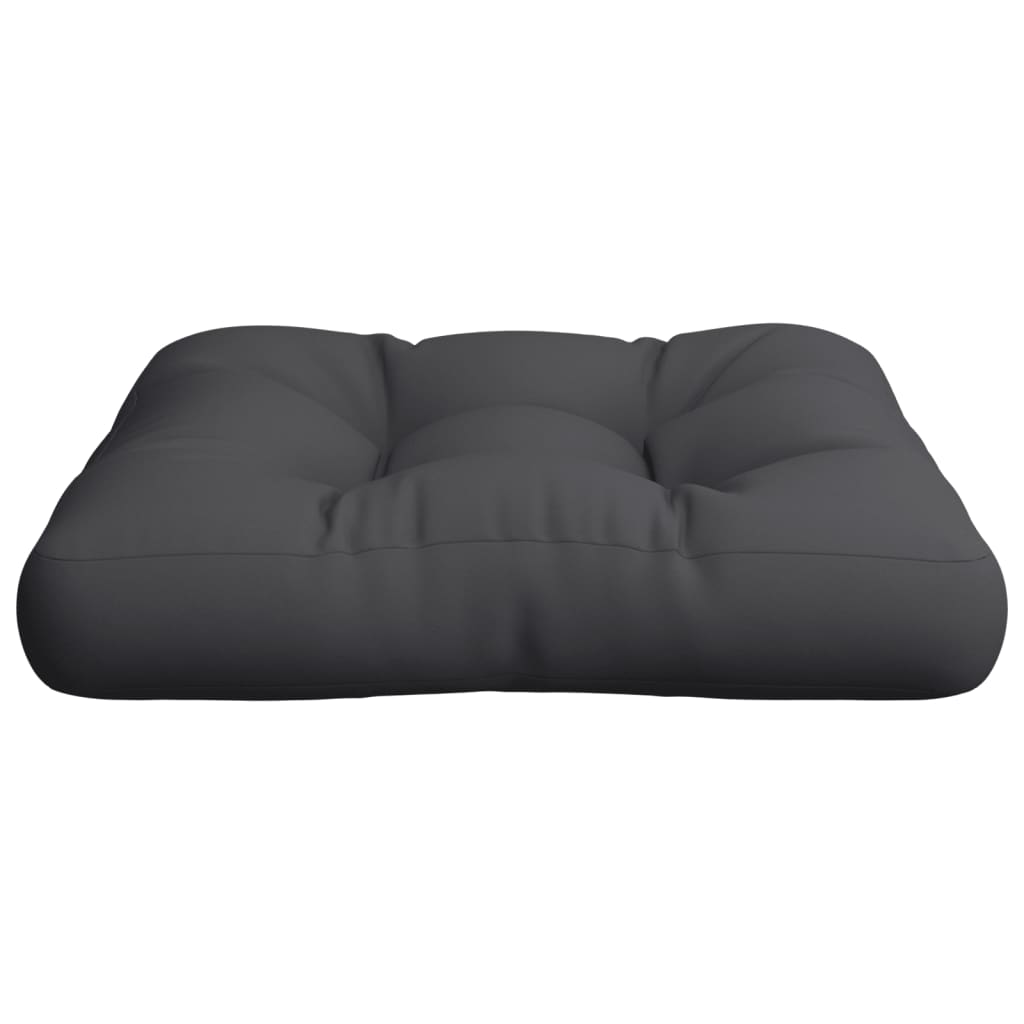 Coussin de palette Noir 60x61,5x10 cm Tissu