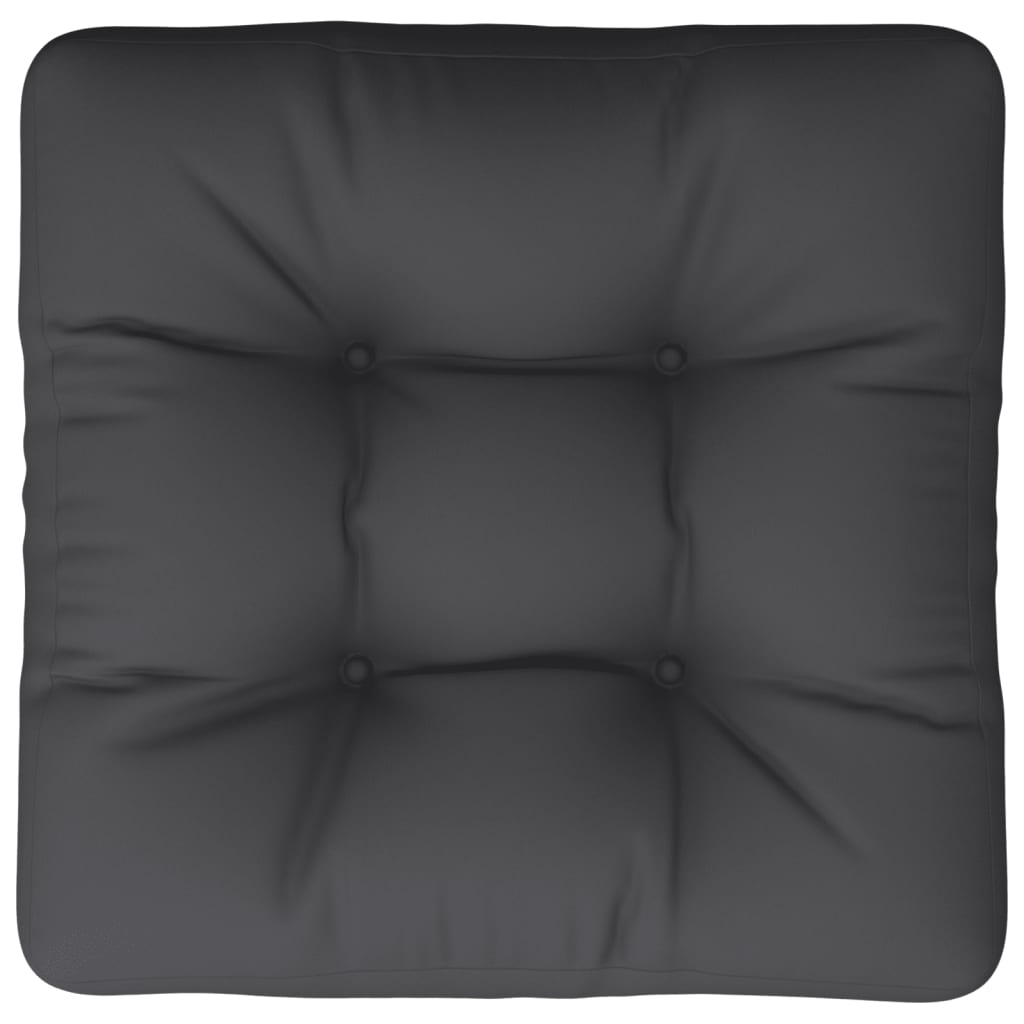 Coussin de palette Noir 60x61,5x10 cm Tissu