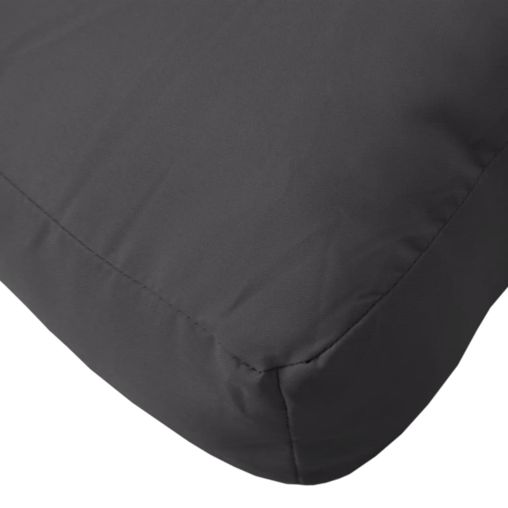Coussin de palette Noir 60x61,5x10 cm Tissu