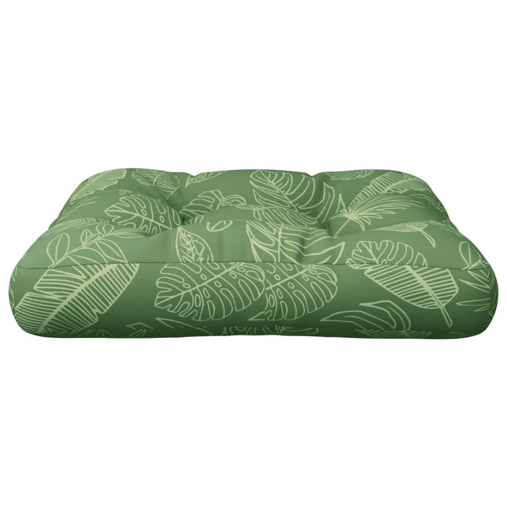 Coussin de palette motif feuilles 60x61,5x10 cm Tissu Oxford
