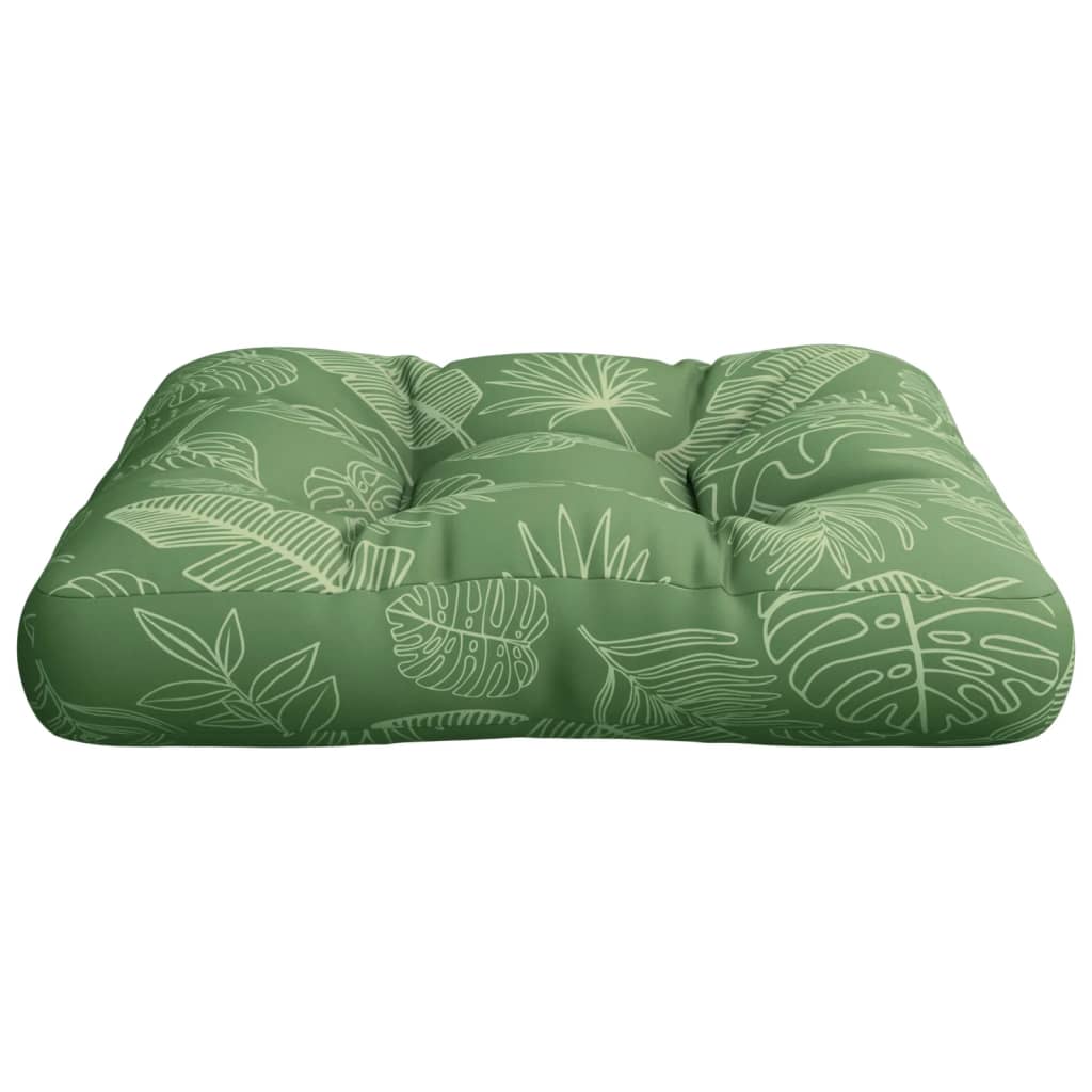 Coussin de palette motif feuilles 60x61,5x10 cm Tissu Oxford