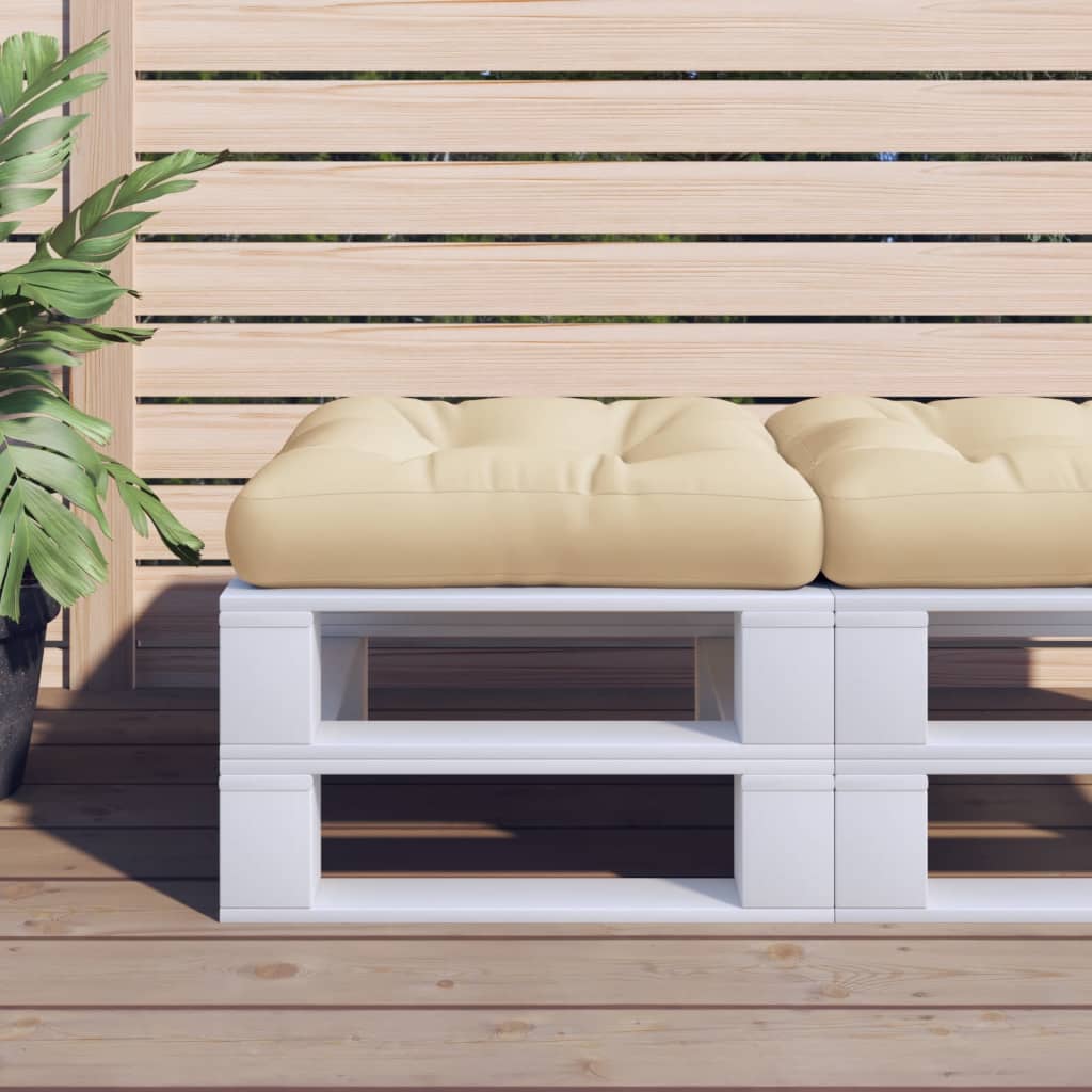 Pallet Cushion Beige 58x58x10 cm Fabric
