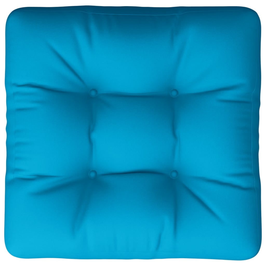 Coussin de palette bleu clair 58x58x10 cm Tissu