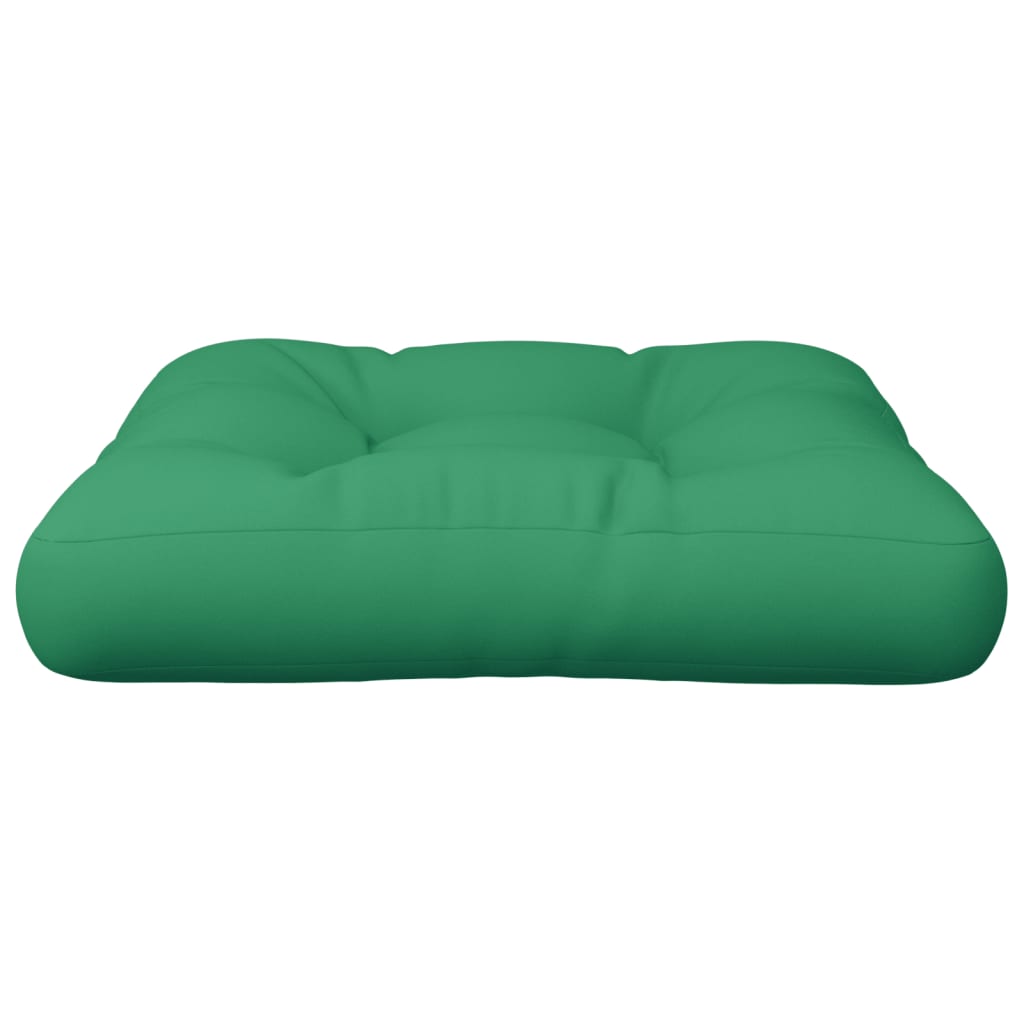 Coussin de palette vert 58x58x10 cm Tissu