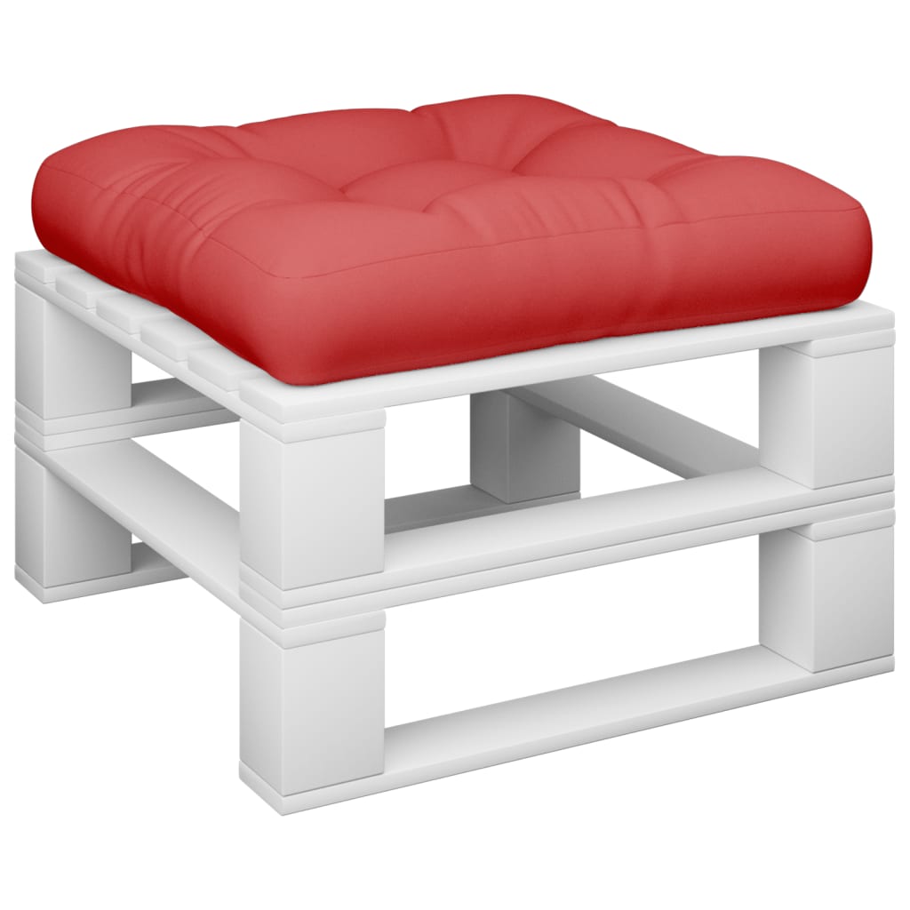 Coussin pour palette Rouge 58x58x10 cm Tissu
