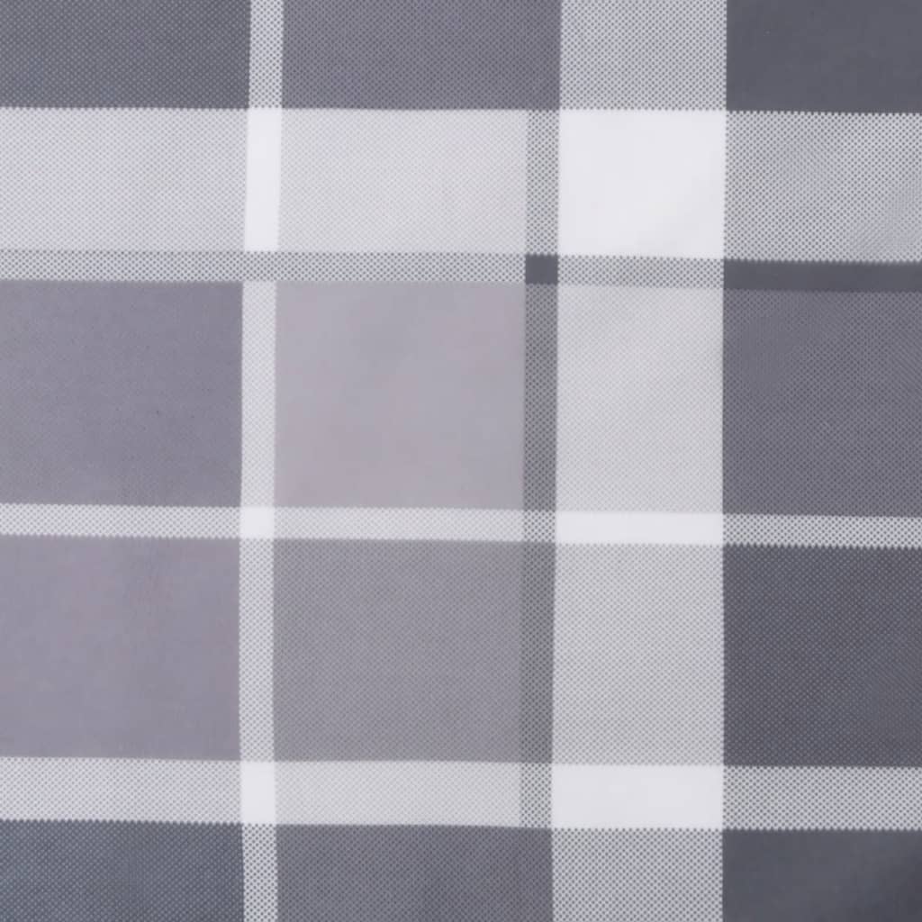 Coussin de palette gris à carreaux 58x58x10 cm Tissu