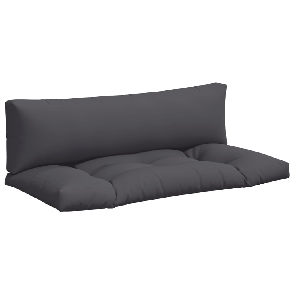 Coussin pour palette 2 pièces Tissu anthracite