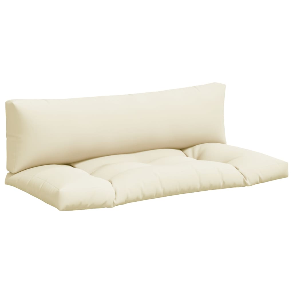 Pallet cushion 2-piece cream fabric