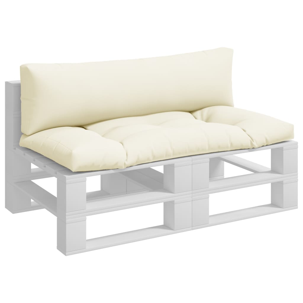 Pallet cushion 2-piece cream fabric