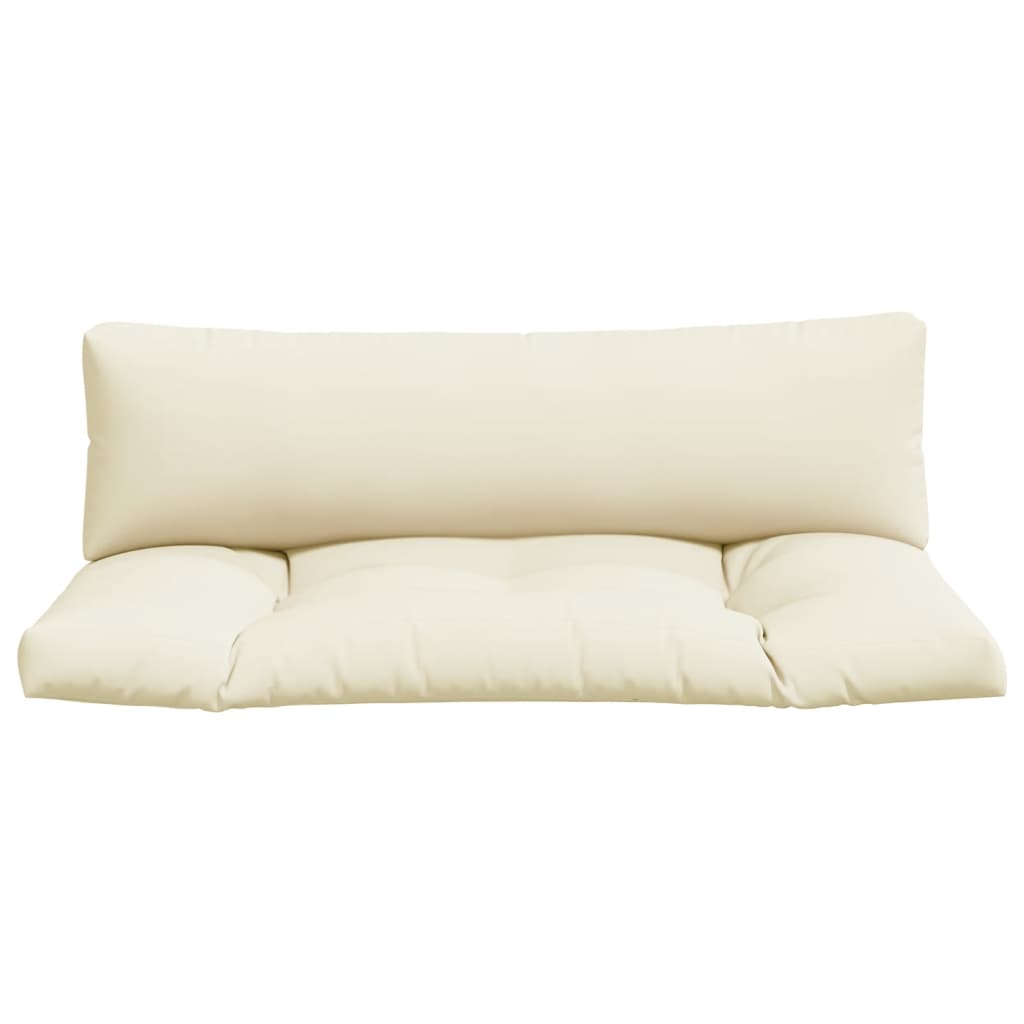 Pallet cushion 2-piece cream fabric