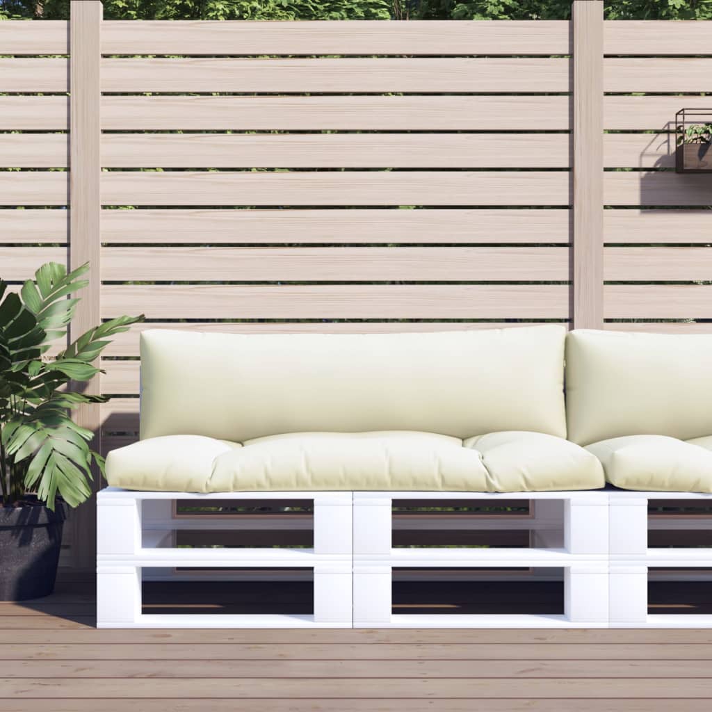 Pallet cushion 2-piece cream fabric
