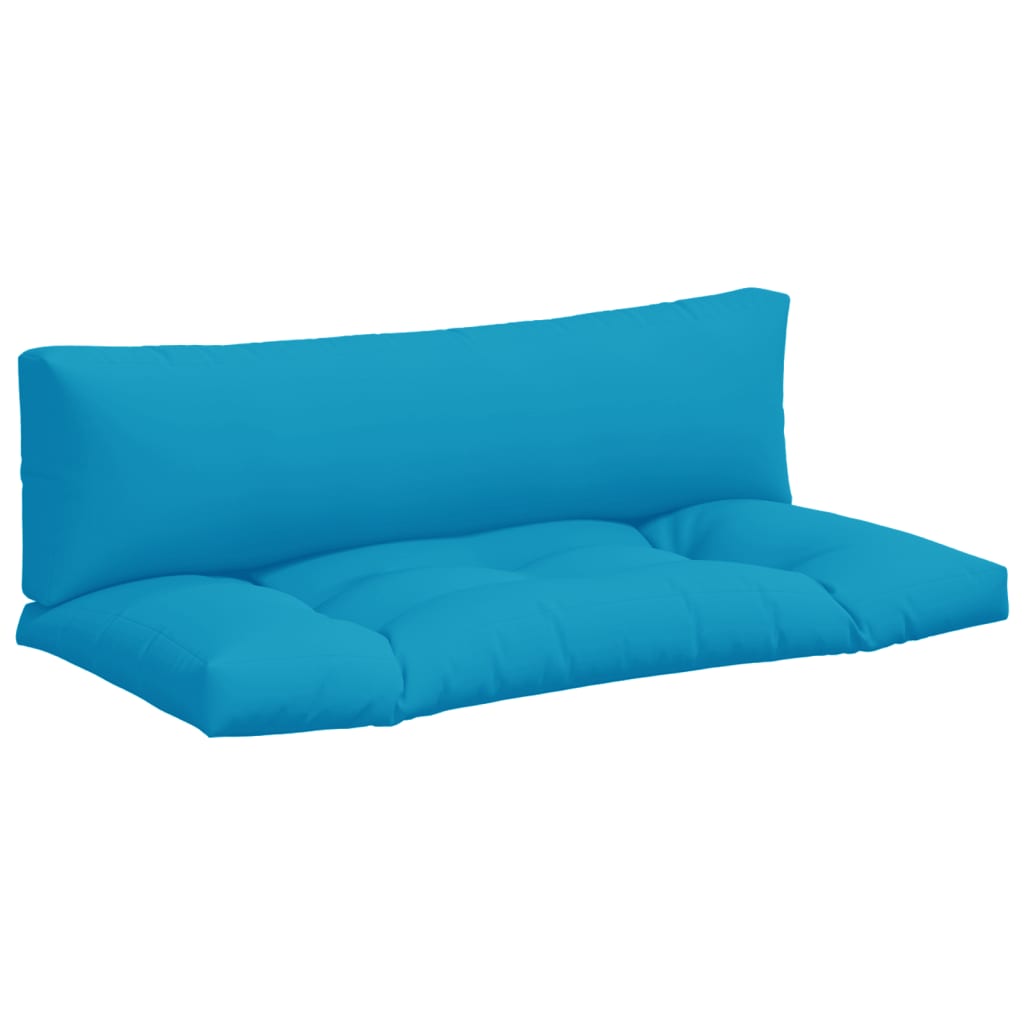 Coussin de palette 2 pièces, tissu bleu clair