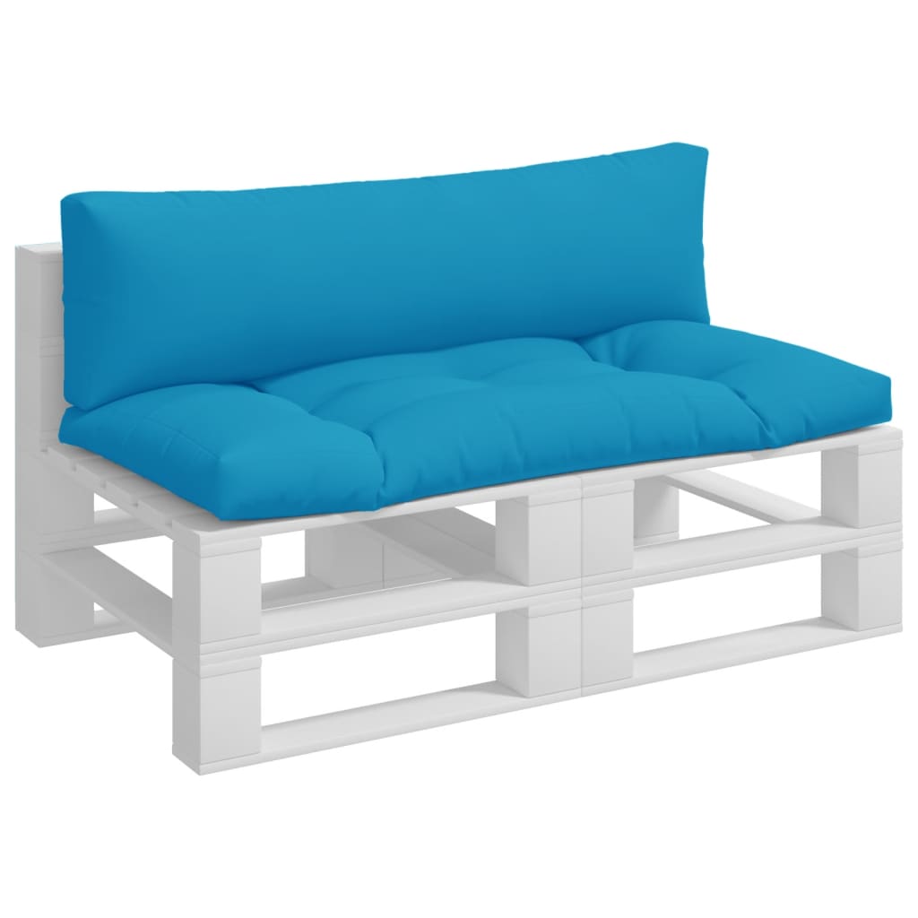 Coussin de palette 2 pièces, tissu bleu clair