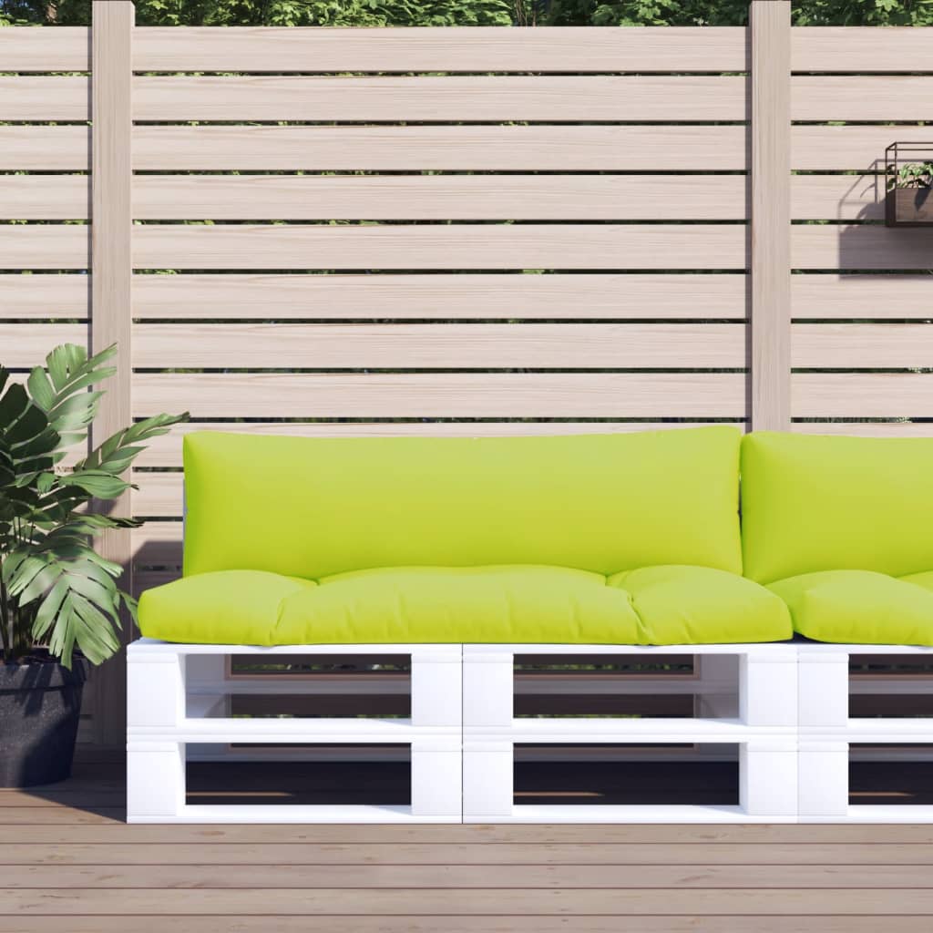 Coussin pour palette 2 pièces Tissu vert vif