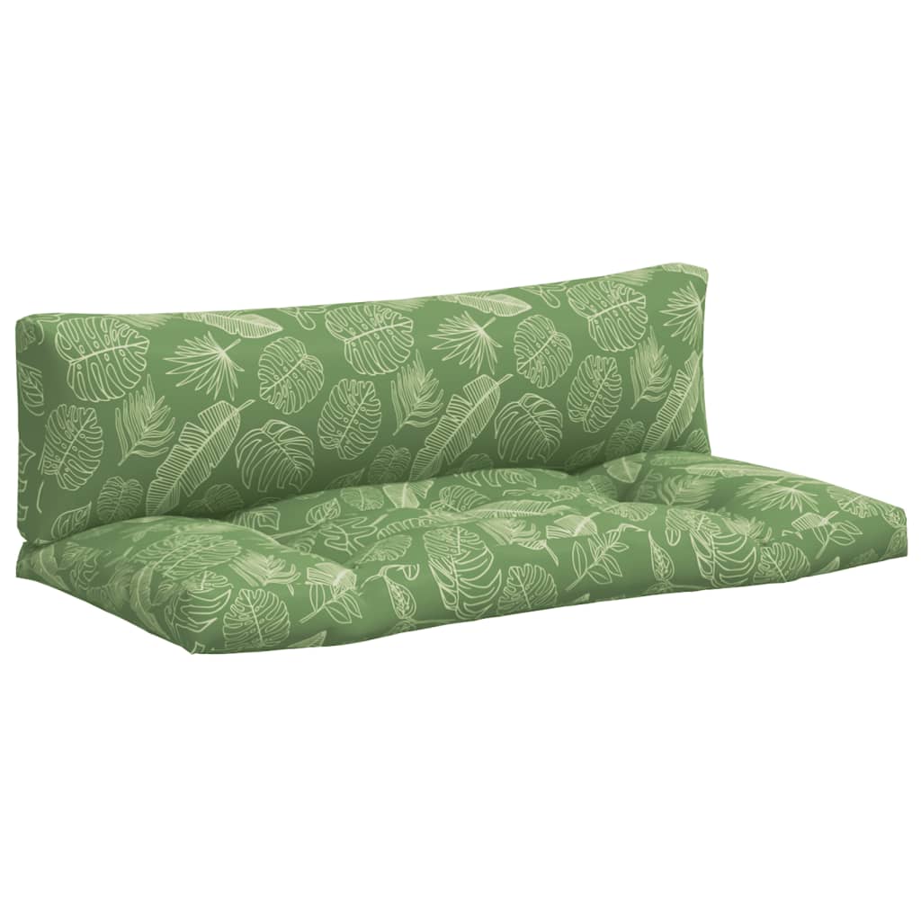 Pallet Cushions 2 pcs. Leaf Pattern Oxford Fabric
