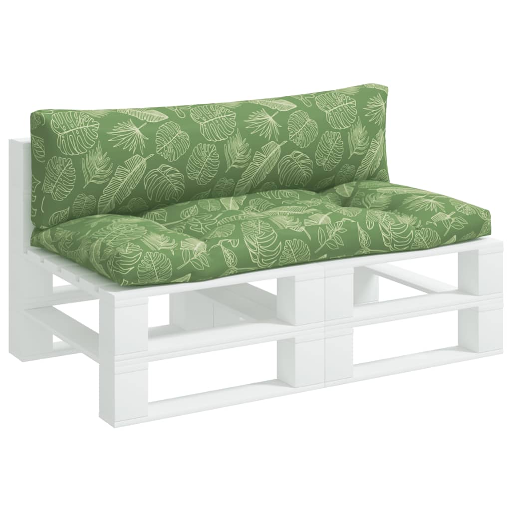 Pallet Cushions 2 pcs. Leaf Pattern Oxford Fabric