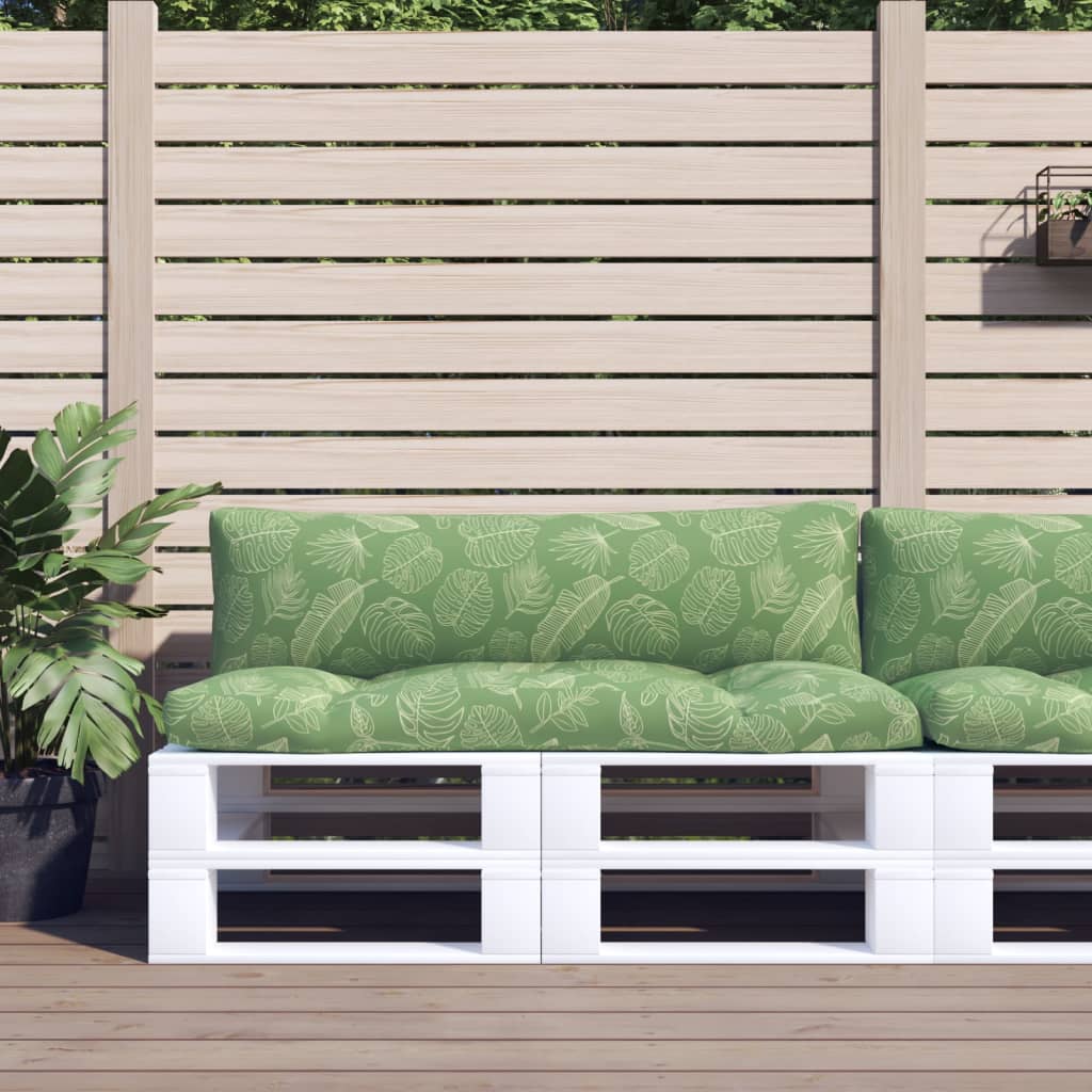 Pallet Cushions 2 pcs. Leaf Pattern Oxford Fabric