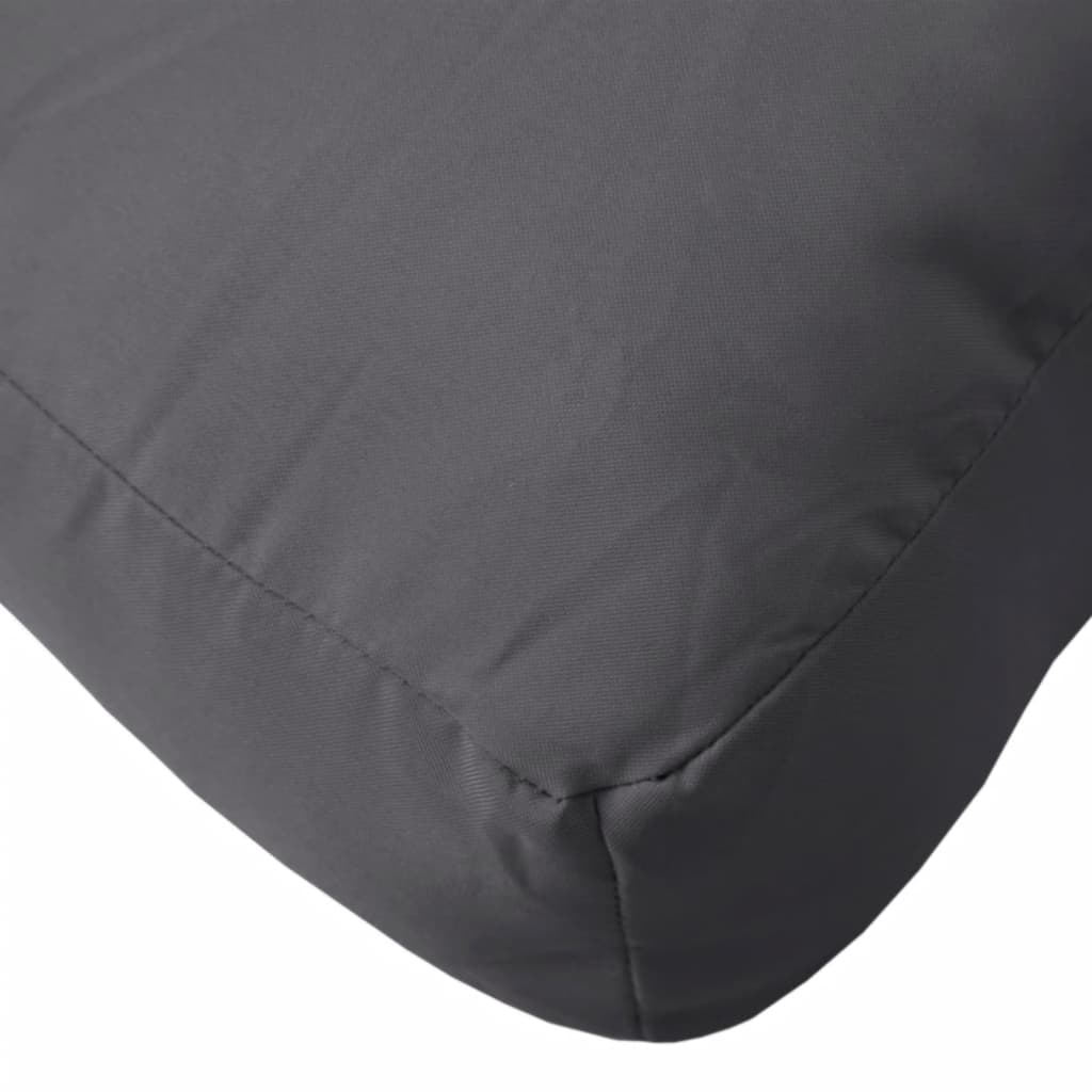 Coussin de palette 3 pièces Tissu anthracite