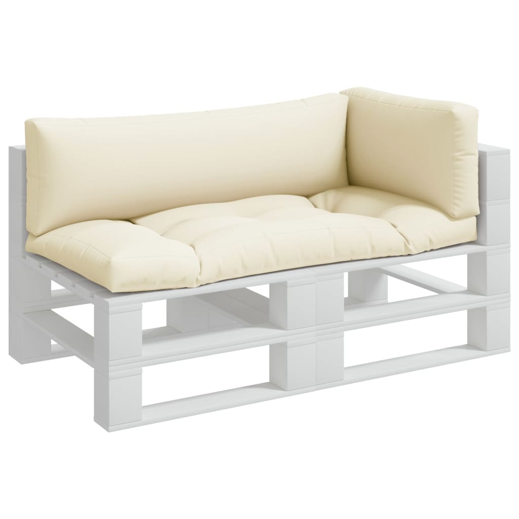 Coussin de palette 3 pièces Tissu crème