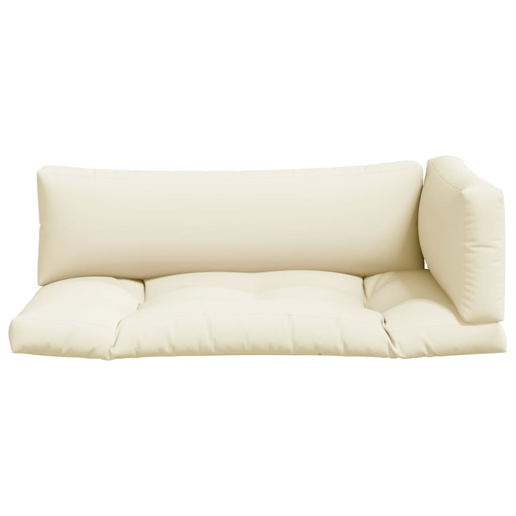 Coussin de palette 3 pièces Tissu crème