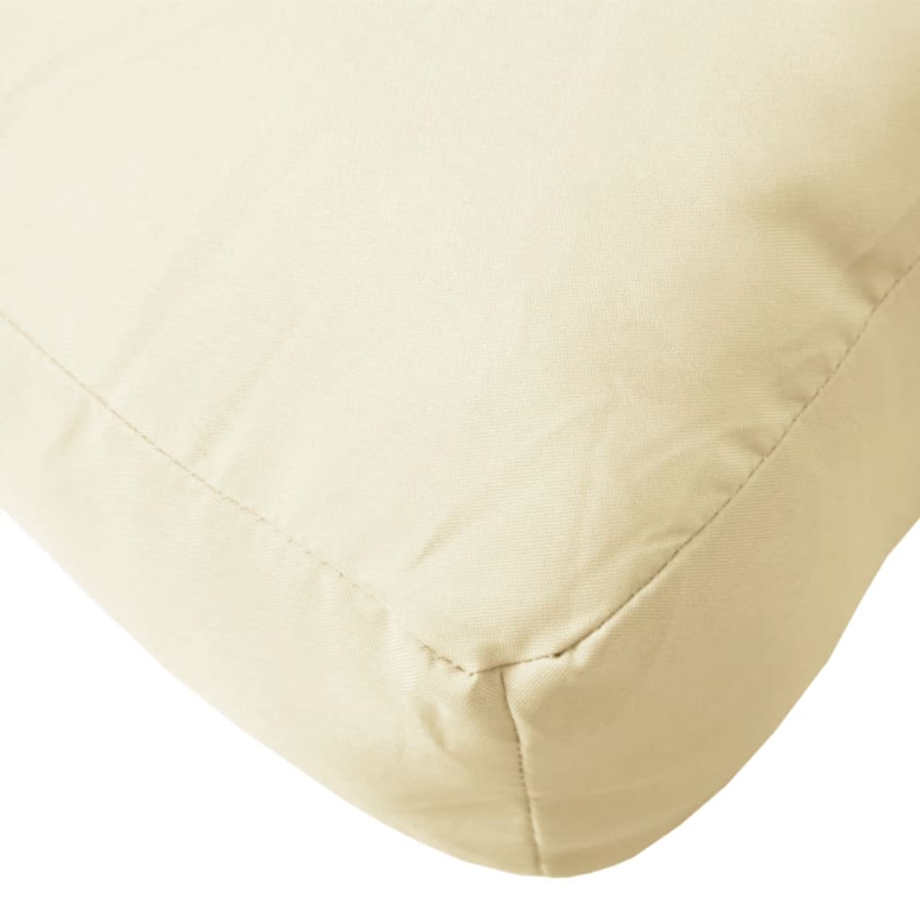 Coussin de palette 3 pièces Tissu crème