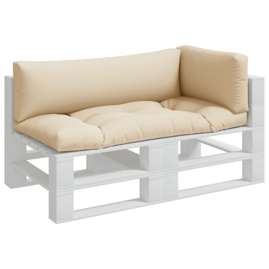 Palettenkissen 3-tlg. Beige Stoff