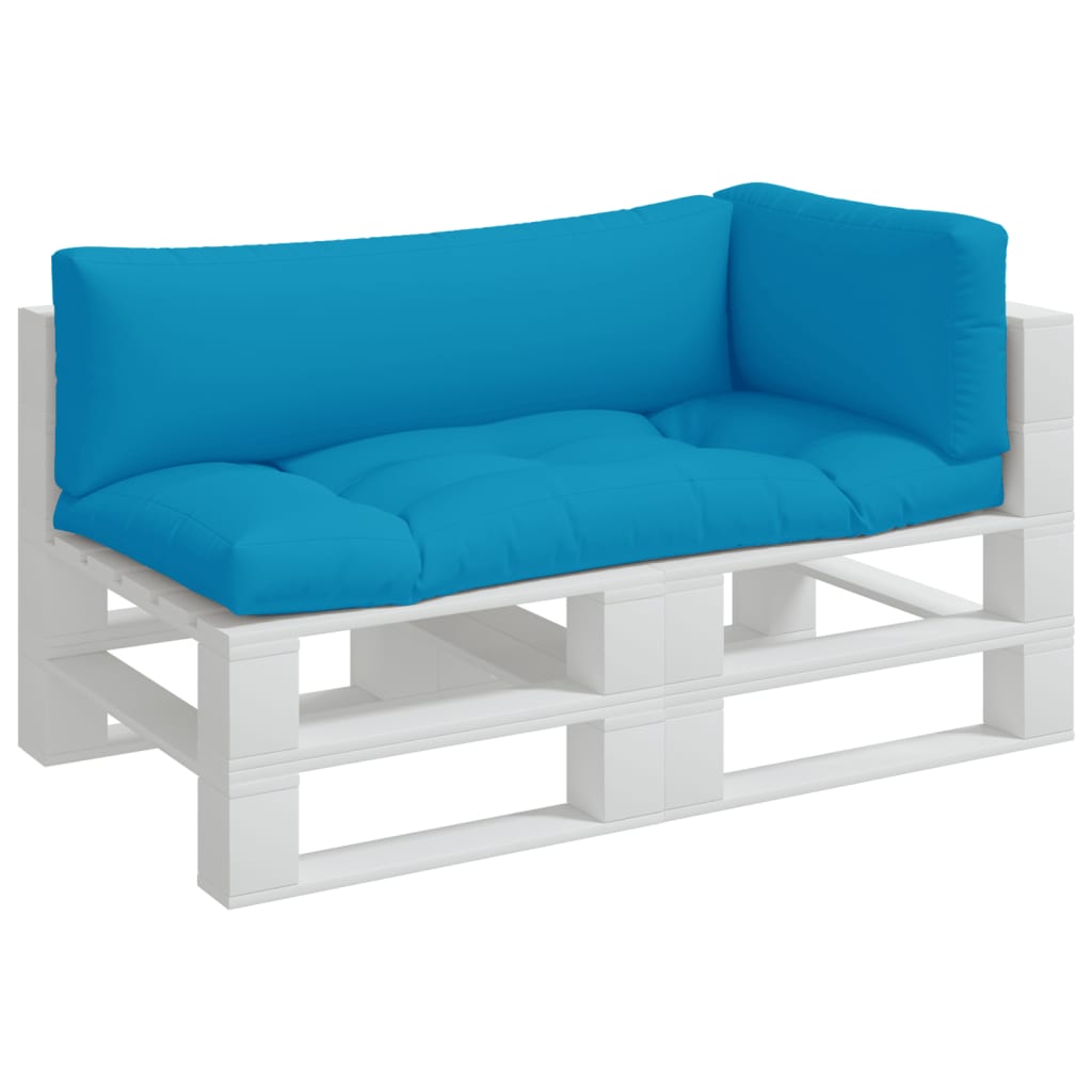 Coussin de palette 3 pièces bleu clair tissu