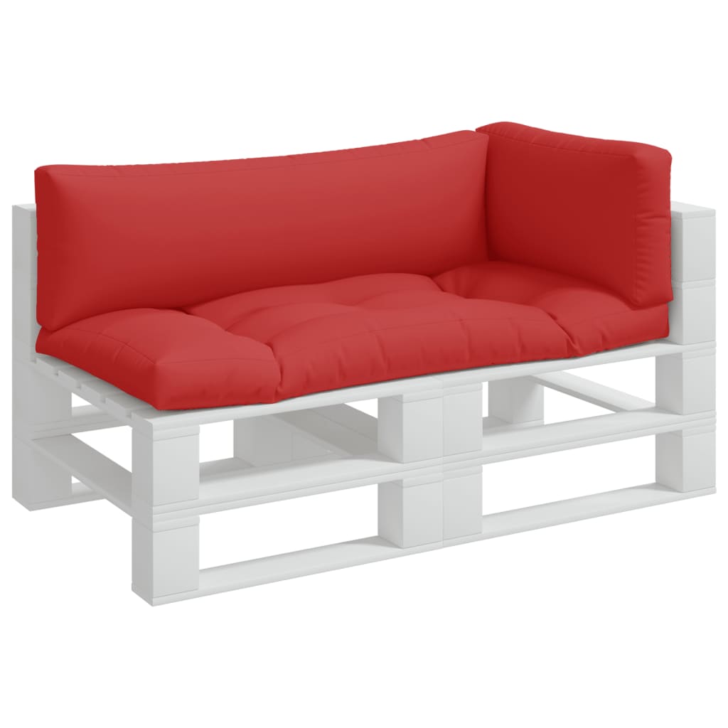 Coussin de palette 3 pcs. Tissu rouge