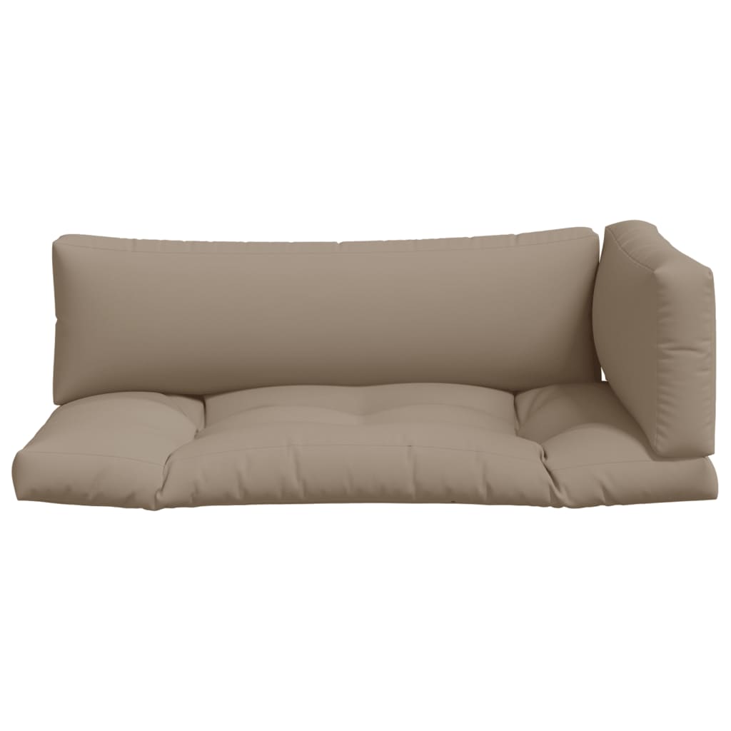 Coussin de palette 3 pcs Tissu taupe