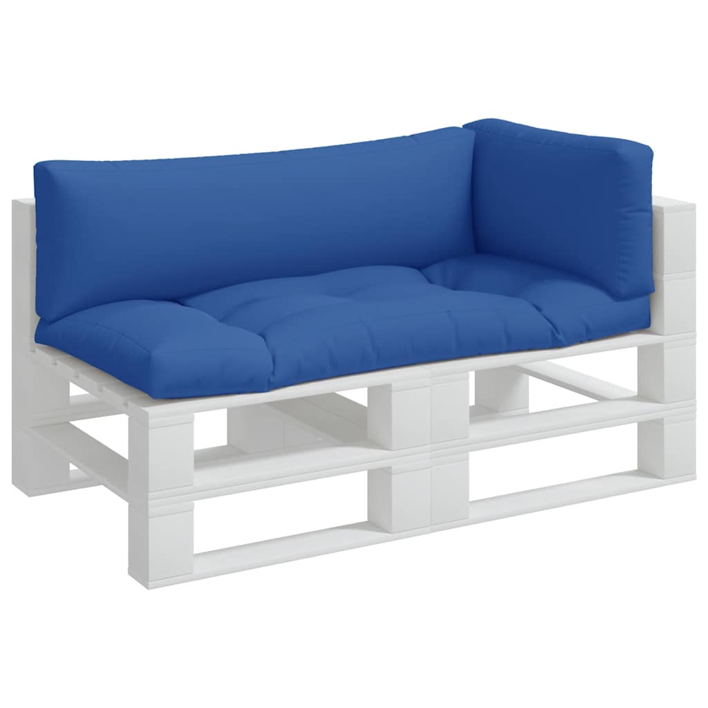 Coussin de palette 3 pièces bleu tissu