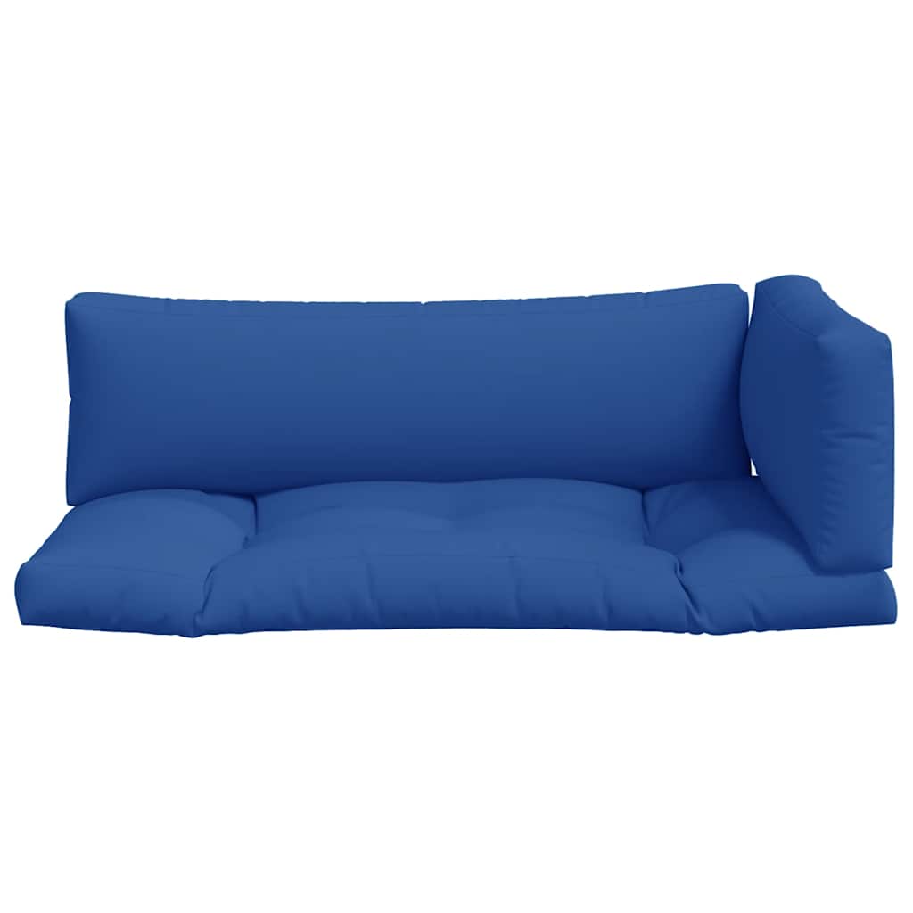 Coussin de palette 3 pièces bleu tissu