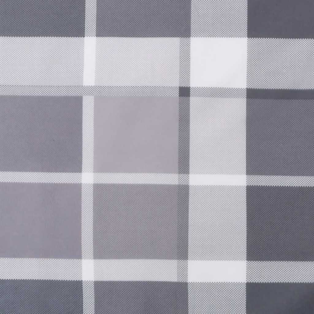 Coussin de palette 3 pièces. Tissu gris à carreaux