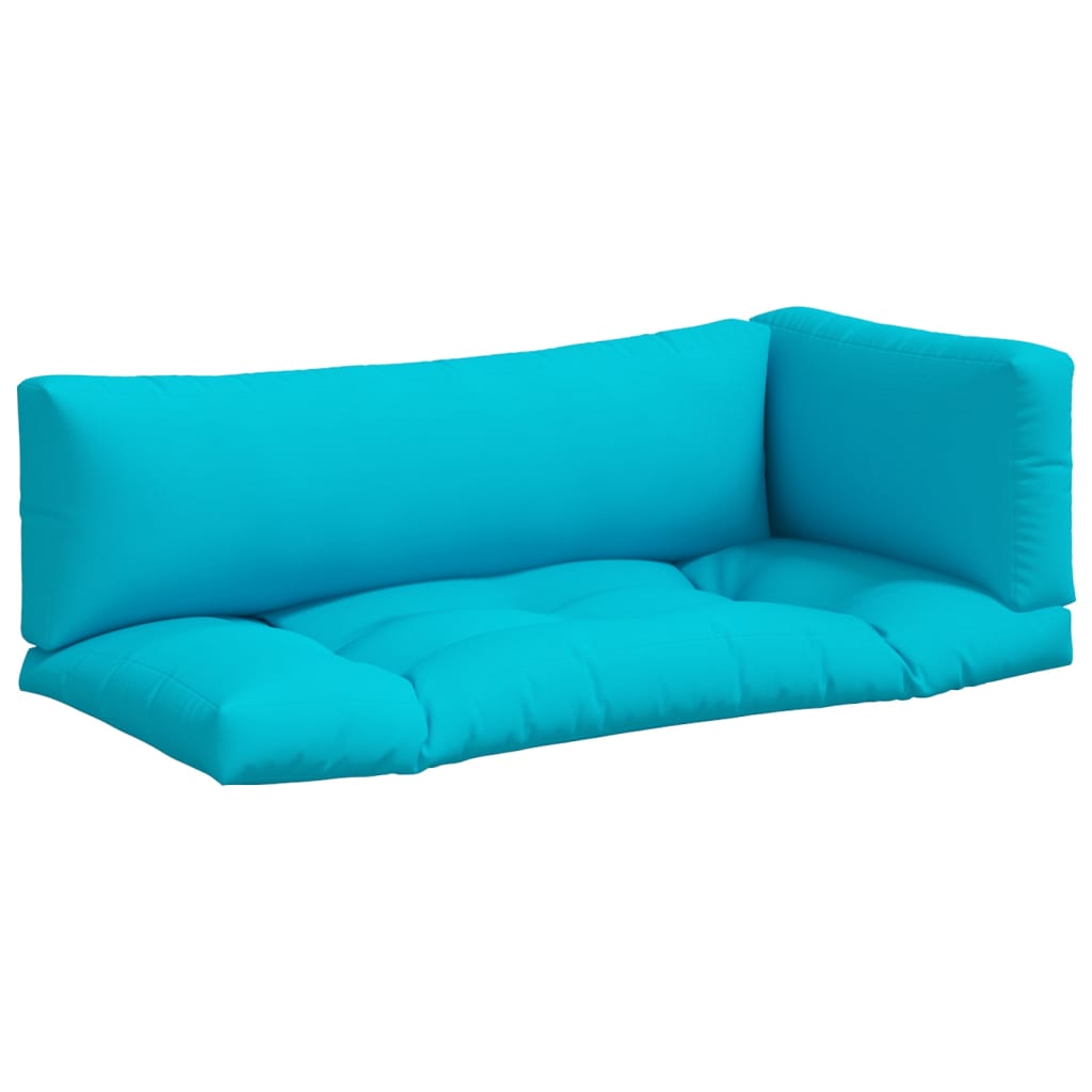 Coussin de palette 3 pcs Tissu Oxford turquoise