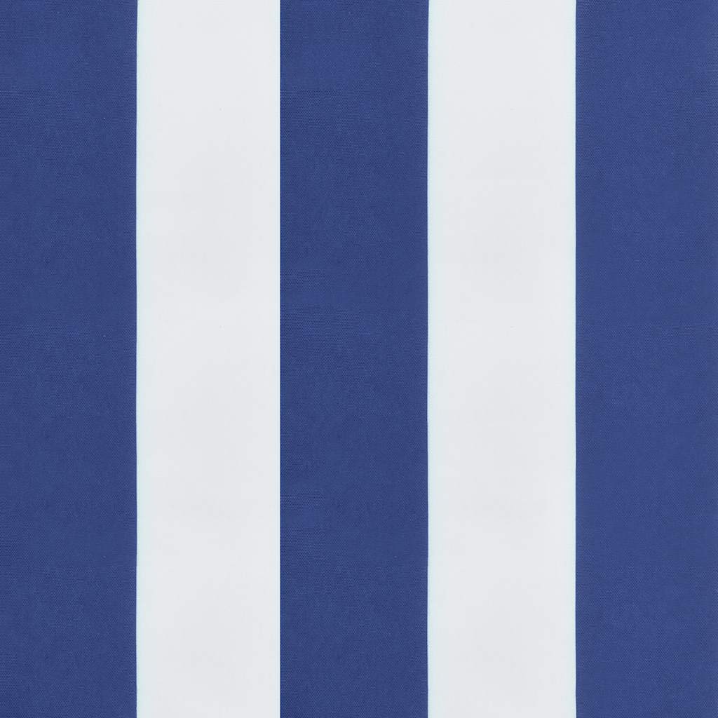 6 Garden Chair Cushions Blue & White Striped 40x40x4cm Fabric