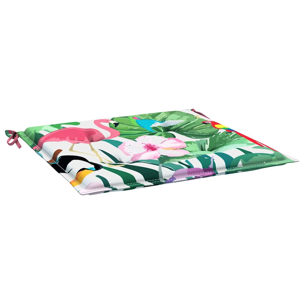 Coussins pour chaise de jardin 2 pcs Multicolore 40x40x4 cm Tissu