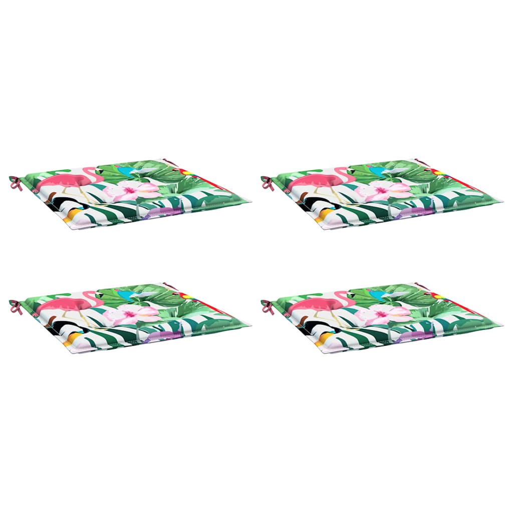 Garden Chair Cushions 4 pcs. Multicolour 40x40x4 cm Fabric