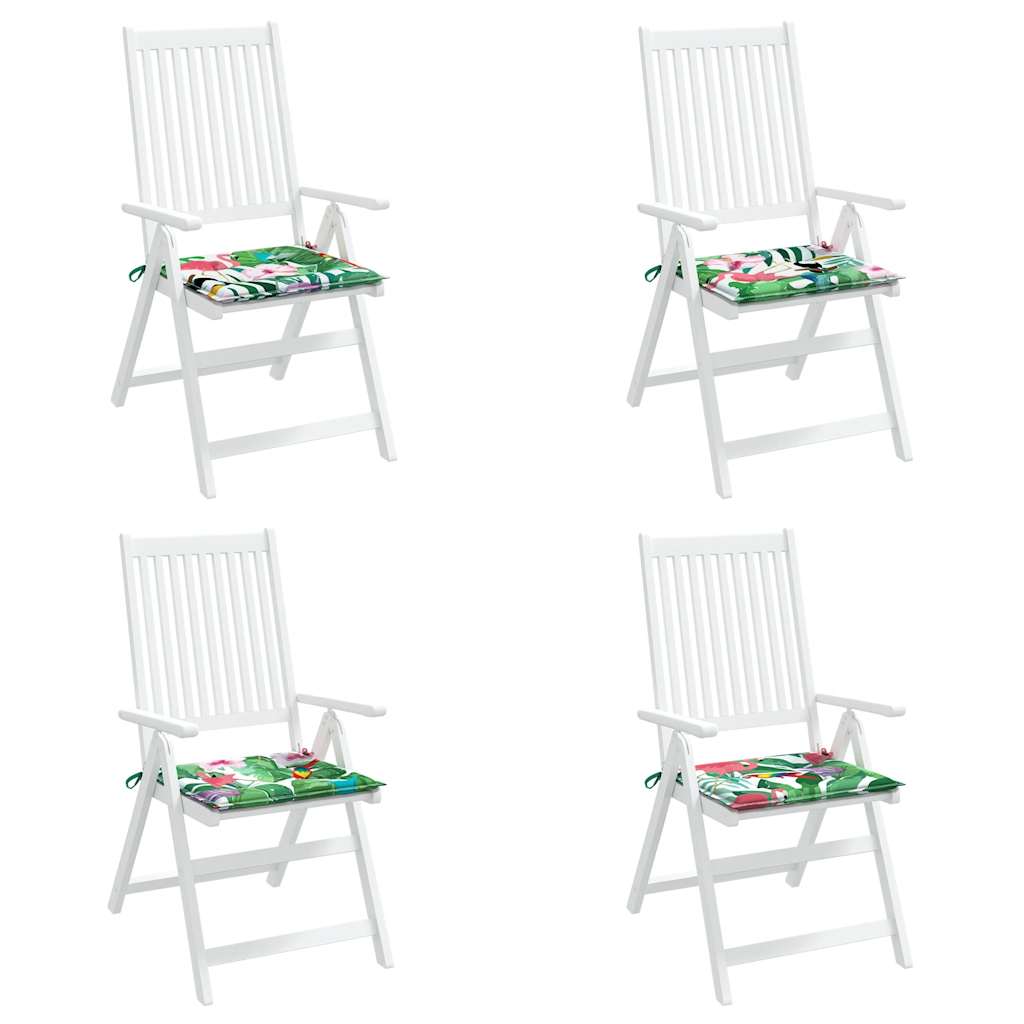 Garden Chair Cushions 4 pcs. Multicolour 40x40x4 cm Fabric