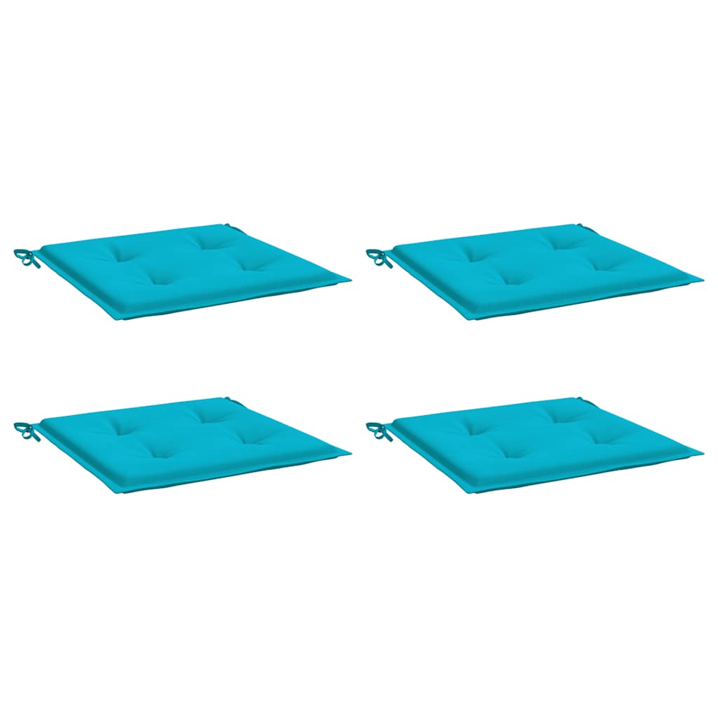 Coussin pour chaise de jardin 4 pcs Turquoise 40x40x4 cm Tissu