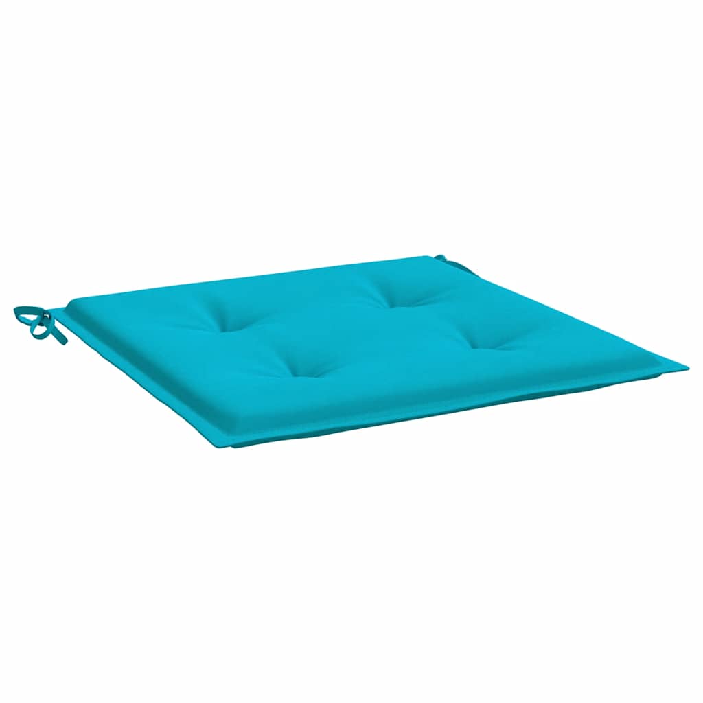 Coussins pour chaises de jardin 6 pcs Turquoise 40x40x4 cm Tissu