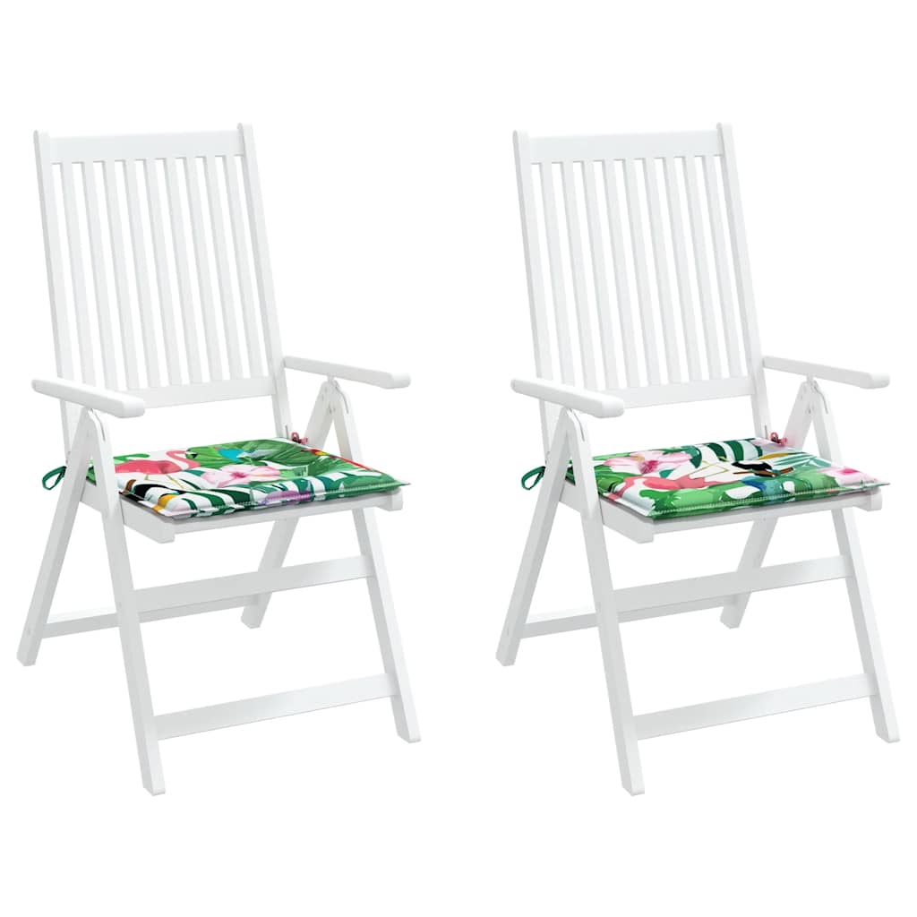 Garden Chair Cushions 2 pcs. Multicolored 50x50x4 cm Fabric