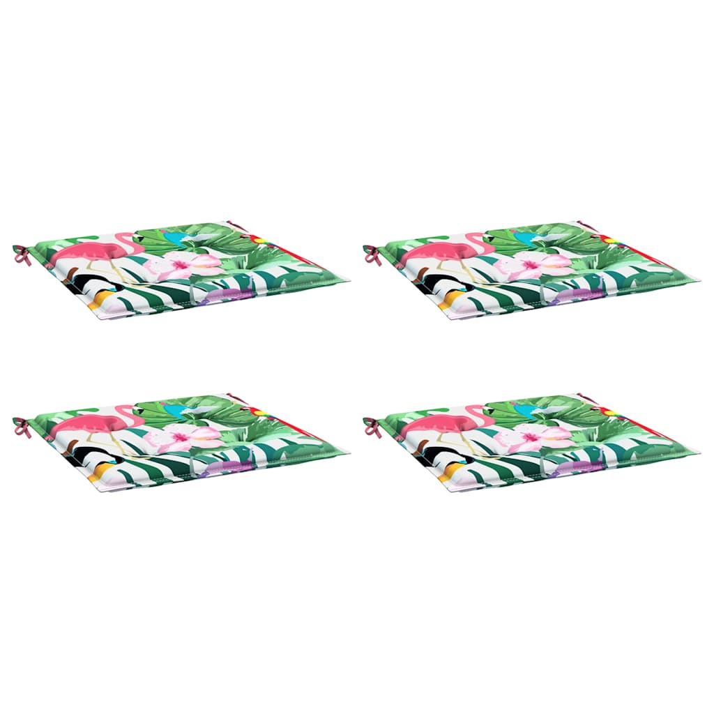 Garden Chair Cushions 4 pcs. Multicolored 50x50x4 cm Fabric