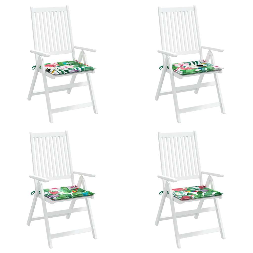 Garden Chair Cushions 4 pcs. Multicolored 50x50x4 cm Fabric