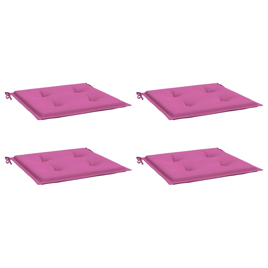 Gartenstuhl-Kissen 4 Stk. Rosa 50x50x4 cm Stoff