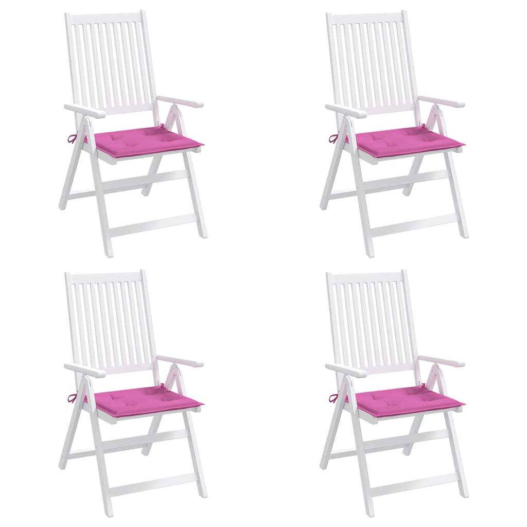 Gartenstuhl-Kissen 4 Stk. Rosa 50x50x4 cm Stoff