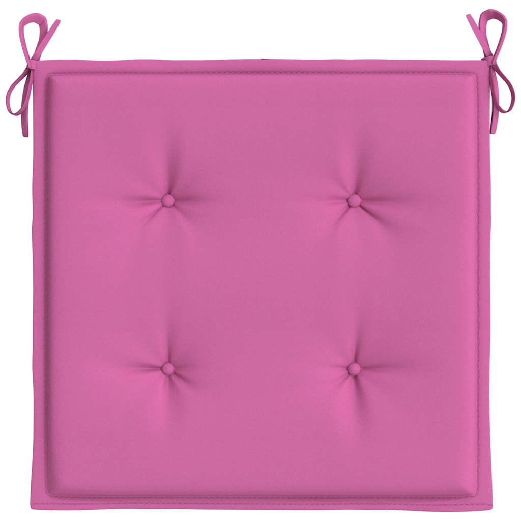 Coussins pour chaises de jardin 6 pcs Rose 50x50x4 cm Tissu
