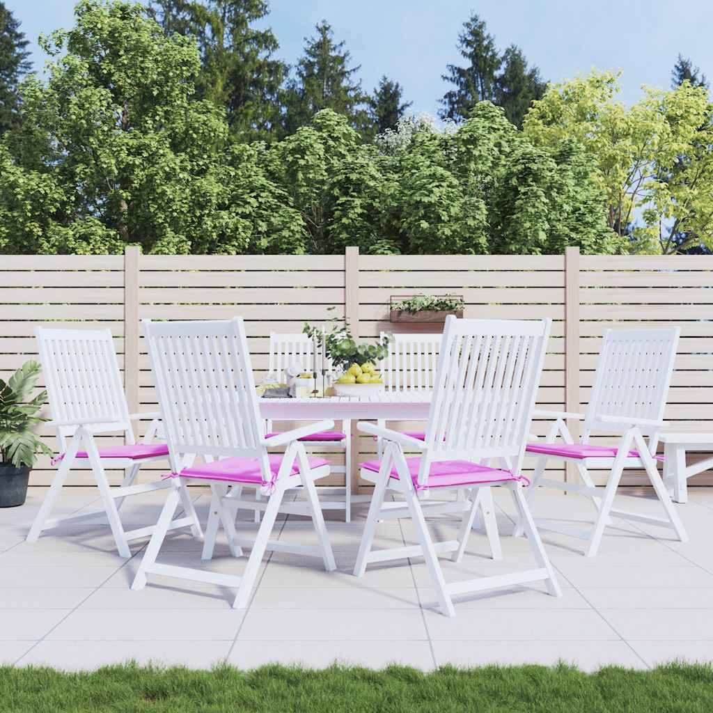 Coussins pour chaises de jardin 6 pcs Rose 50x50x4 cm Tissu